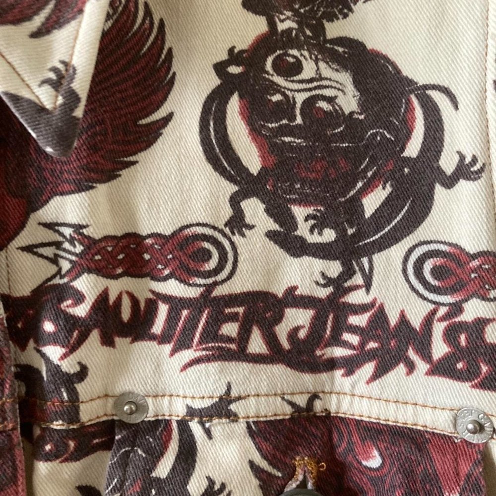 jean paul gaultier’s jeans tattoo skull dragon tribal print vest size XS - Picture 3 of 4